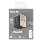 Adaptador de Energia de Carregamento Rápido MOMAX 1-World UA9 PD 35W, UA9