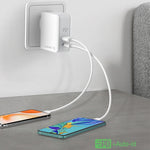 LDNIO A4403C Carregador Rápido Dobrável de Viagem 30W PD + Auto-id com Cabo USB-C / Type-C de 1m, Ficha AU, com Cabo Type-C, 30W com Cabo Type-C