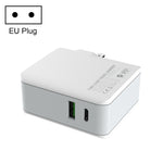 LDNIO A4403C Carregador Rápido Dobrável de Viagem 30W PD + Auto-id com Cabo Micro USB de 1m, Ficha EU, com Cabo Micro USB