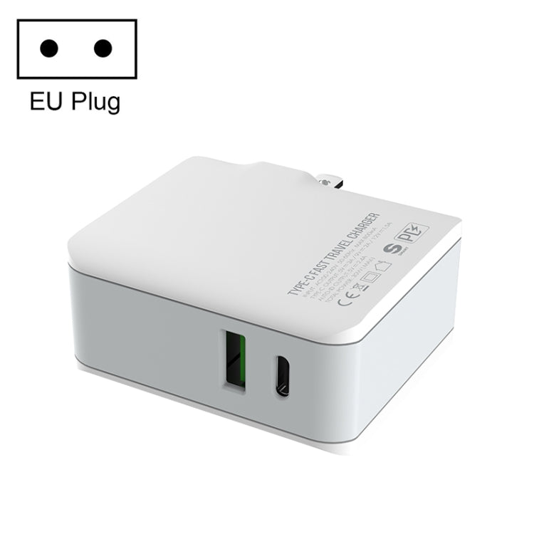 LDNIO A4403C Carregador Rápido Dobrável de Viagem 30W PD + Auto-id com Cabo Micro USB de 1m, Ficha EU, com Cabo Micro USB