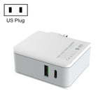 LDNIO A4403C Carregador Rápido Dobrável de Viagem 30W PD + Auto-id com Cabo Micro USB de 1m, Ficha EU, com Cabo Micro USB