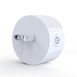 Tomada Inteligente WiFi Mini Redonda 10A com Temporizador e Controlo Remoto por APP, Suporta Alexa & Google Home, AC 100-240V, Plugue JP / US