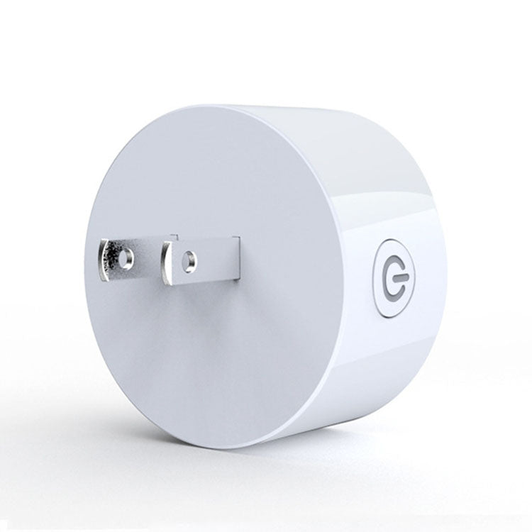 Tomada Inteligente WiFi Mini Redonda 10A com Temporizador e Controlo Remoto por APP, Suporta Alexa & Google Home, AC 100-240V, Plugue JP / US