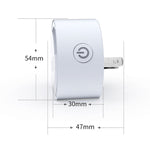 Tomada Inteligente WiFi Mini Redonda 10A com Temporizador e Controlo Remoto por APP, Suporta Alexa & Google Home, AC 100-240V, Plugue JP / US