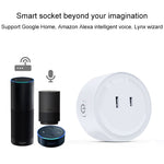 Tomada Inteligente WiFi Mini Redonda 10A com Temporizador e Controlo Remoto por APP, Suporta Alexa & Google Home, AC 100-240V, Plugue JP / US