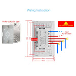 Interruptor de Parede Inteligente WS-US-02 com Painel de Vidro Temperado, Controlo por APP EWeLink & Toque, 2A 2 Gangues, AC 90V-250V, Plugue US, 2 Gangues