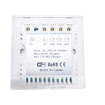 Interruptor de parede inteligente WS-UK-01 com painel de vidro temperado, controlo por APP EWeLink e toque, 2A, 1 gangue, AC 90V-250V, ficha UK, 1 gangue