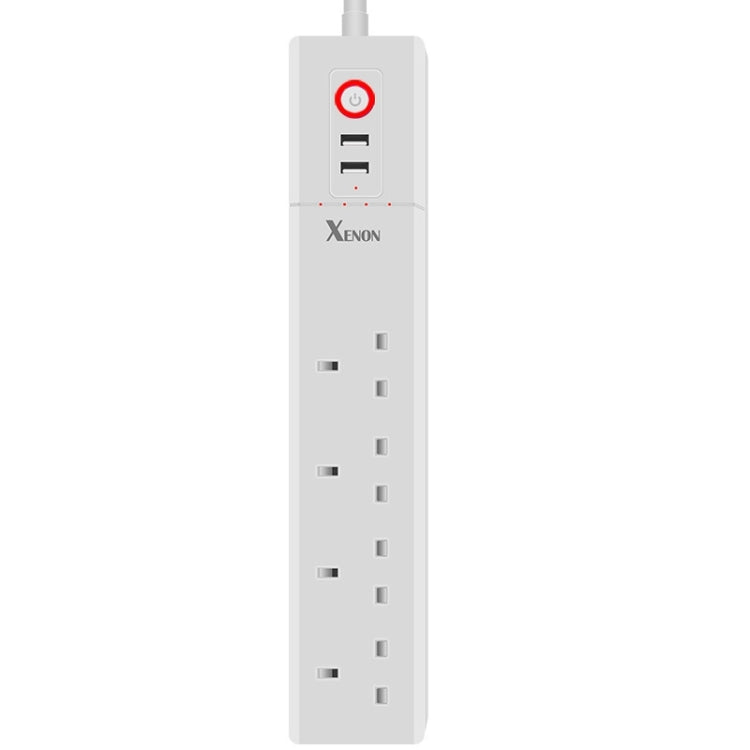 2 portas USB + 4 fichas UK, tomada inteligente com controlo remoto WiFi, compatível com Alexa e Google Home, comprimento do cabo: 1,8m, AC 90-265V, ficha UK, 4xUSB + 3x ficha UK (ficha UK)