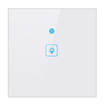 Interruptor de Parede Inteligente WS-EU-01 com Painel de Vidro Temperado, Controlo por APP EWeLink e Toque, 2A 1 Canal, AC 90V-250V, Plugue UE, 1 Canal