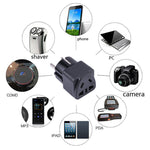 Adaptador de energia portátil universal de cinco furos WK para ficha EU, WK para EU, WK para UK