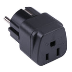 Adaptador de energia portátil com ficha de três pinos US para UK, US para EU, US para UK