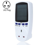 Medidor de Energia LCD AC 230-250V 50Hz Máx 13A Watt Volt Analisador de Potência Tensão Monitor Automático de Eletricidade, Plugue UK, AC 230-250V Plugue UK