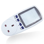 Medidor de Energia LCD AC 230-250V 50Hz Máx 13A Watt Volt Analisador de Potência Tensão Monitor Automático de Eletricidade, Plugue UK, AC 230-250V Plugue UK