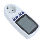 Medidor de Energia LCD AC 230V 50Hz Máx 16A Watt Volt Analisador de Potência Tensão Monitor Automático de Eletricidade, Plugue EU, AC 230V Plugue EU