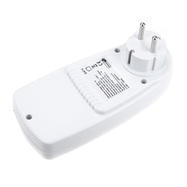 Medidor de Energia LCD AC 230V 50Hz Máx 16A Watt Volt Analisador de Potência Tensão Monitor Automático de Eletricidade, Plugue EU, AC 230V Plugue EU