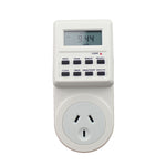 Tomada Inteligente para Casa AC 240V com Ecrã LCD, Relógio, Função Horário de Verão, Temporizador 12/24 Horas, Plugue AU, AC 240V Plugue AU