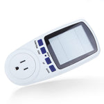 Medidor de Energia LCD AC 120V 60Hz Máx 15A Watt Amps Volt Monitor de Uso de Eletricidade, Plugue US, AC 120V Plugue US