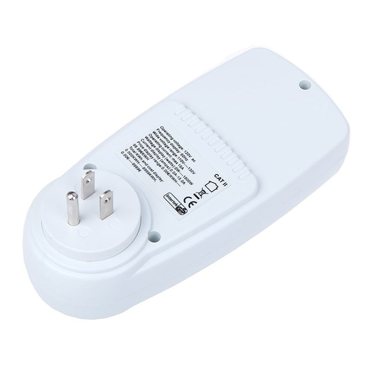 Medidor de Energia LCD AC 120V 60Hz Máx 15A Watt Amps Volt Monitor de Uso de Eletricidade, Plugue US, AC 120V Plugue US