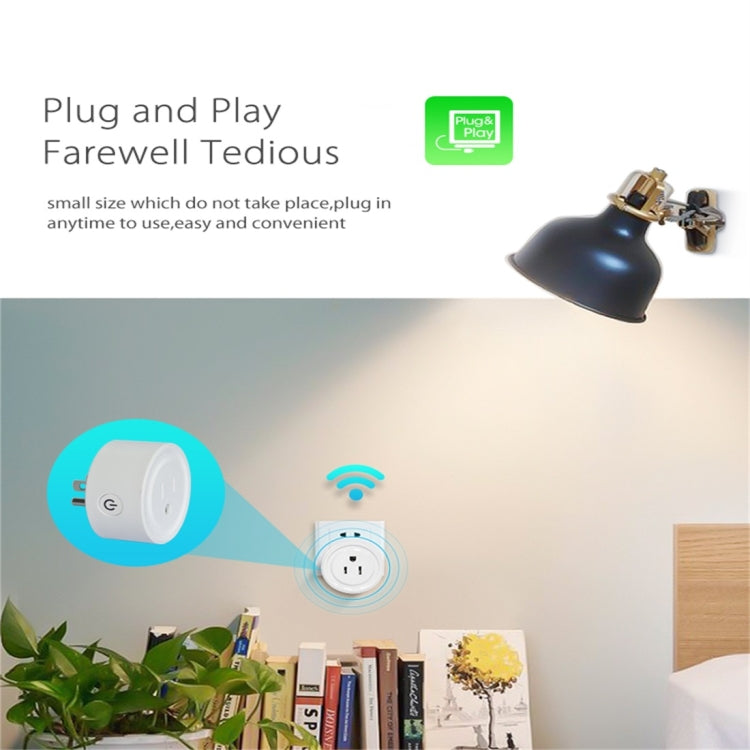Tomada Inteligente WiFi NEO NAS-WR06W para EUA, com Controlo Remoto de Ligação/Desligação via App e Função de Temporizador, NAS-WR06W