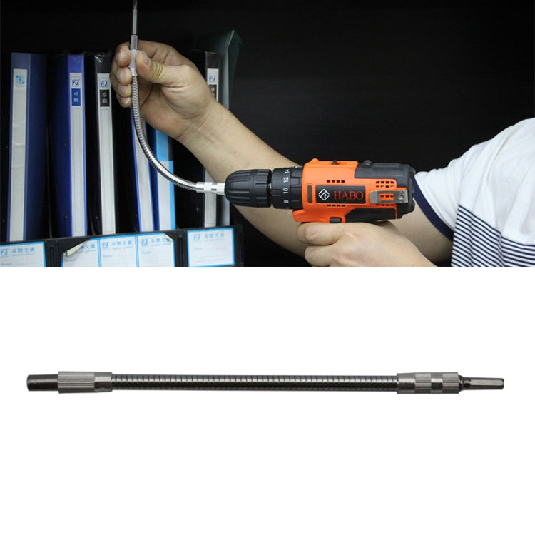Eixo flexível dedicado para broca elétrica recarregável de metal, varas de broca de torque, comprimento: 24,5 cm