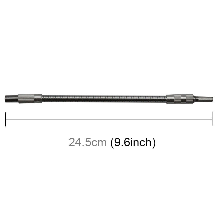 Eixo flexível dedicado para broca elétrica recarregável de metal, varas de broca de torque, comprimento: 24,5 cm