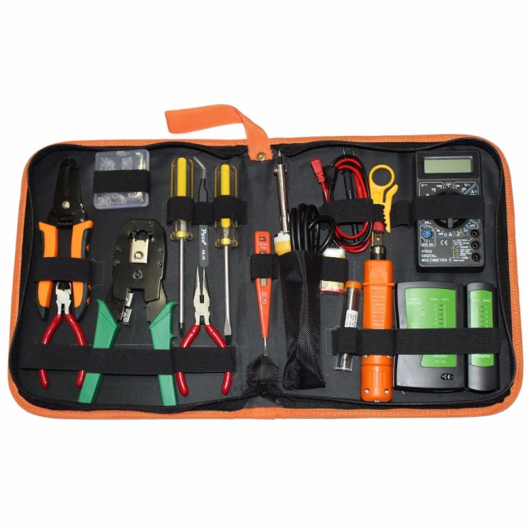 Kit Profissional JAKEMY PS-P15 16 em 1 para Rede LAN com Alicate Crimpador, Descascador, Cortador, Chave de Fendas, 16 em 1