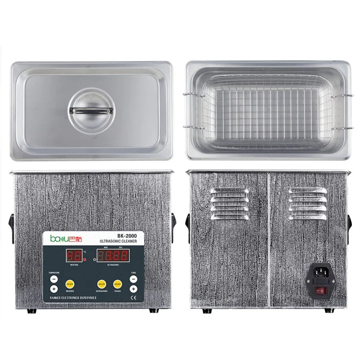 Limpeza Ultrassónica BAKU BK-2000 120W 3.36L com Ecrã LCD e Cesto, AC 220V, Plug UE, BK-2000 120W 3.36L 220V