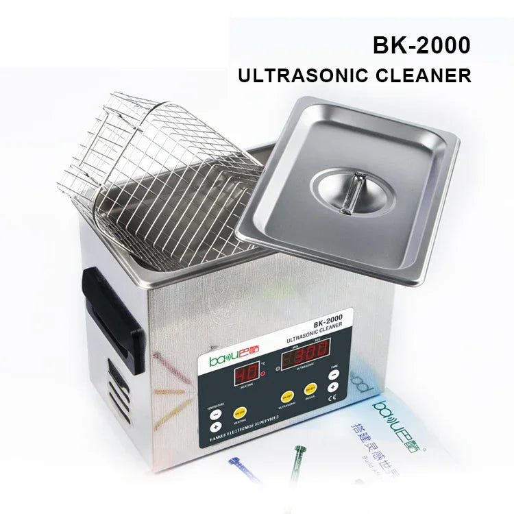 Limpeza Ultrassónica BAKU BK-2000 120W 3.36L com Ecrã LCD e Cesto, AC 220V, Plug UE, BK-2000 120W 3.36L 220V