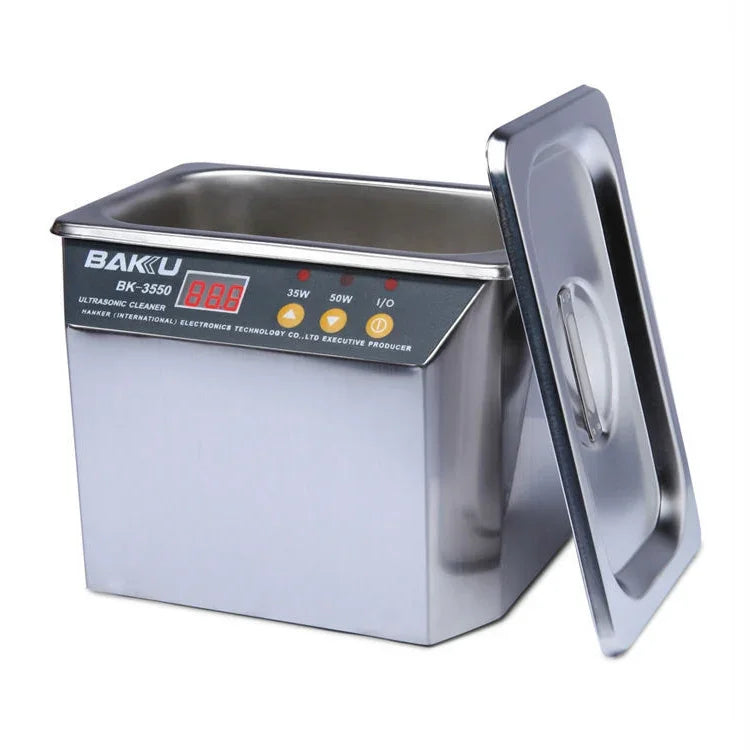 Limpeza Ultrassónica BAKU BK-3550 35W / 50W Ajustável 0.8L com Ecrã LCD, AC 220V, Plug UE, BK-3550 35W / 50W 0.8L 220V