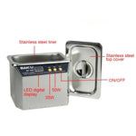Limpeza Ultrassónica BAKU BK-3550 35W / 50W Ajustável 0.8L com Ecrã LCD, AC 220V, Plug UE, BK-3550 35W / 50W 0.8L 220V