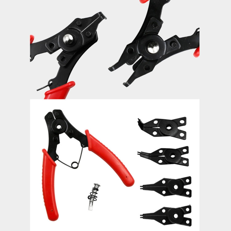 Alicate 4 em 1 para Anéis de Fixação 10-15mm Circlip Combinado Clipe de Retenção 45-180 Graus, 4 em 1