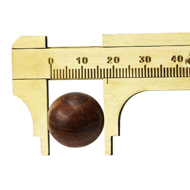 Calibrador Vernier Deslizante Mini Portátil de Latão 80mm para Medição de Contas e Joias, 80mm