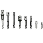 Conjunto de 8 Peças Barra de Extensão para Bits de Soquete Adaptador de Haste Hexagonal Broca para Porca, 1/4(65/50/30/25mm), 3/8(65/50mm), 1/2(73/50mm), Conjunto de 8 Peças Comprimento:65-73mm