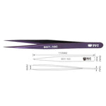 BEST BST-10C Pinça para Sobrancelhas de Ponta Extra Fina Colorida, BST-10C