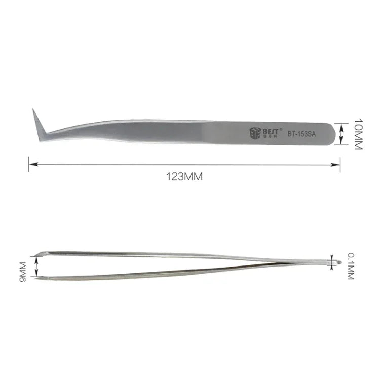 BEST BST-153SA Ferramentas de Maquilhagem para Extensão de Pestanas em Aço Inoxidável Curvo