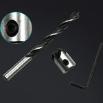 Conjunto de Brocas de Aço Rápido de 4 em 1 para Countersink e Chanfrar em Marcenaria, 3-6mm, 4 PCS/Conjunto
