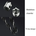 Conjunto de Brocas de Aço Rápido de 4 em 1 para Countersink e Chanfrar em Marcenaria, 3-6mm, 4 PCS/Conjunto