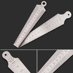 Calibre de Folga em Cunha 15-30mm Régua de Aço Inoxidável Medidor de Inclinação para Inspeção Métrico e Imperial, 15-30mm Métrico Imperial