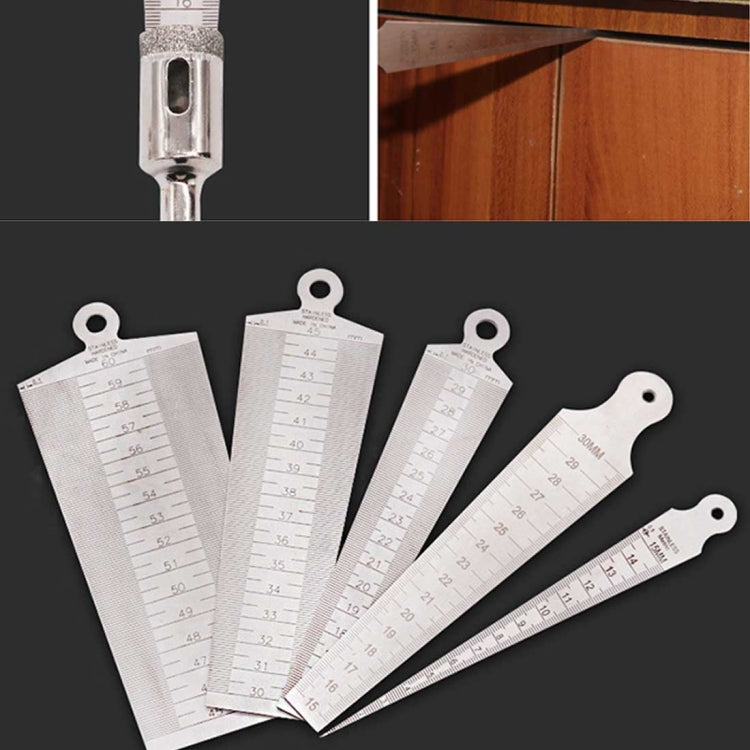 Wedge Feeler Gap 45-60mm Stainless Steel Ruler Inspection Taper Gauge Metric Imperial Measure Tool, 45-60mm Metric Imperial