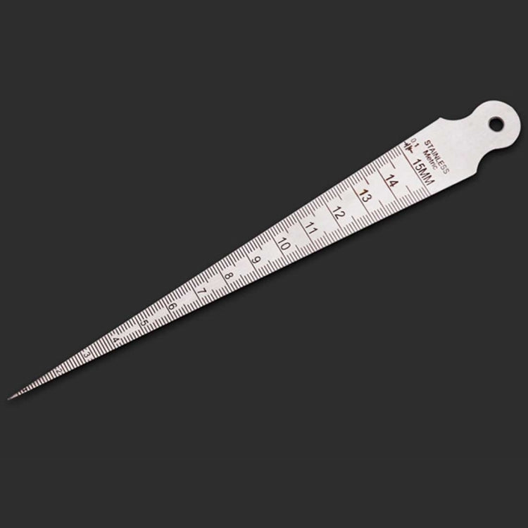 Calibre de Folga em Cunha 1-15mm Fino Régua de Aço Inoxidável Medidor de Inclinação para Inspeção Métrico e Imperial, 1-15mm Fino Métrico Imperial