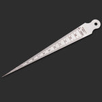 Calibre de Folga em Cunha 1-15mm Fino Régua de Aço Inoxidável Medidor de Inclinação para Inspeção Métrico e Imperial, 1-15mm Fino Métrico Imperial