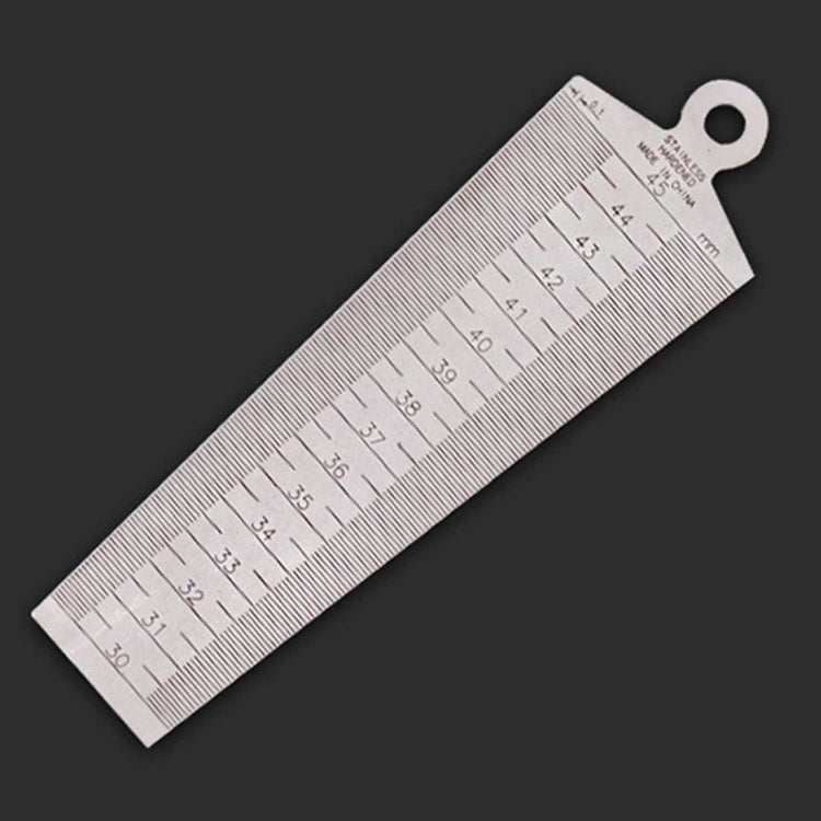 Calibre de Folga em Cunha 30-45mm Régua de Aço Inoxidável Medidor de Inclinação para Inspeção Métrico, Folga 30-45mm Métrico