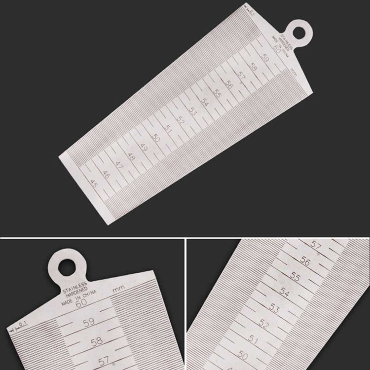Calibre de Folga em Cunha 45-60mm Régua de Aço Inoxidável Medidor de Inclinação para Inspeção Métrico, 45-60mm Métrico