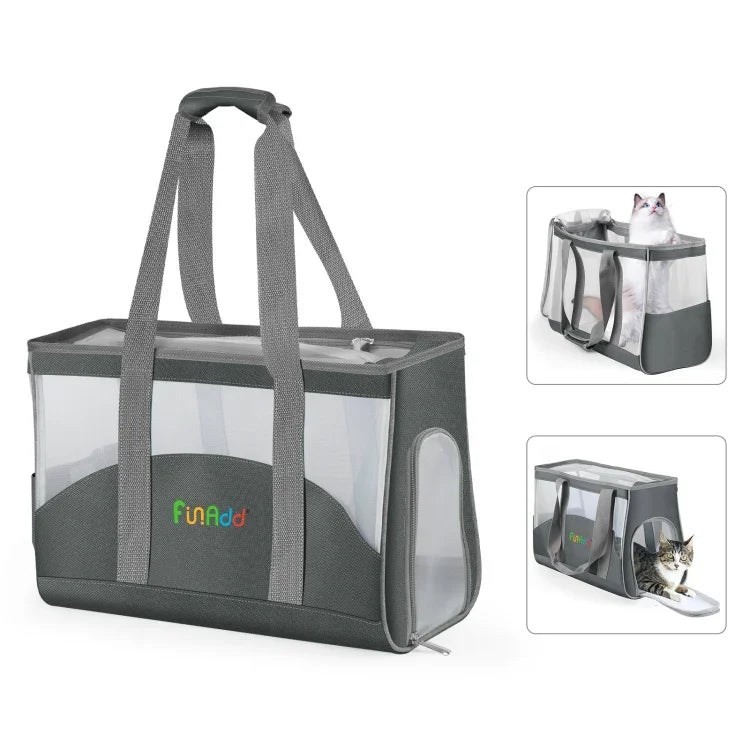 FUNADD Bolsa Portátil e Respirável para Animais, Bolsa de Ombro para Exterior, Bolsa Respirável para Animais