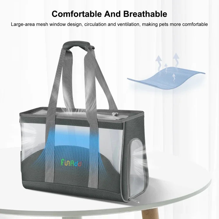 FUNADD Bolsa Portátil e Respirável para Animais, Bolsa de Ombro para Exterior, Bolsa Respirável para Animais