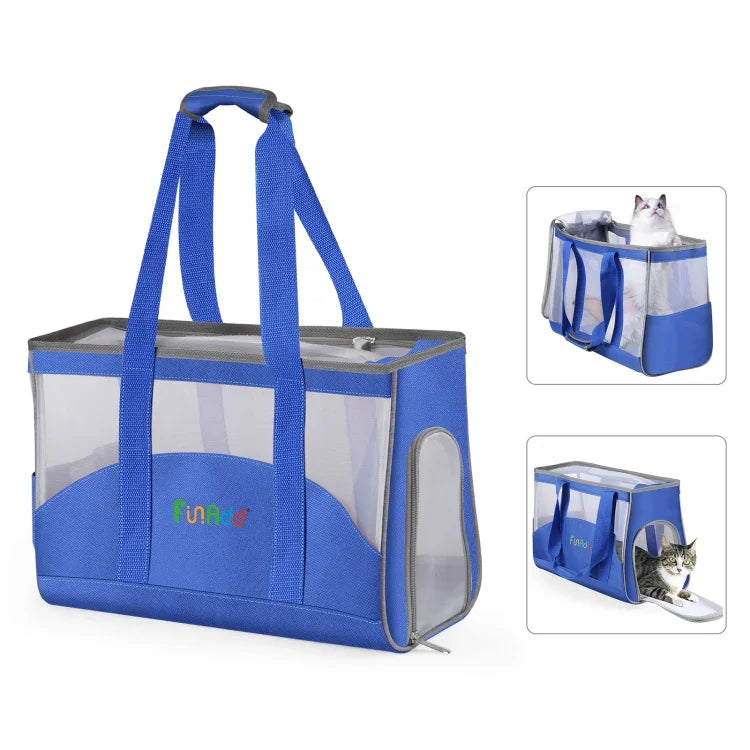 FUNADD Bolsa Portátil e Respirável para Animais, Bolsa de Ombro para Exterior, Bolsa Respirável para Animais