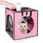 Caixa de Secagem para Banho de Animais FUNADD Secador Portátil Dobrável, Adequado para Animais até 5kg, Gaiola de Secagem Dobrável
