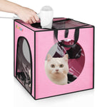 Caixa de Secagem para Banho de Animais FUNADD Secador Portátil Dobrável, Adequado para Animais até 5kg, Gaiola de Secagem Dobrável