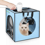 Caixa de Secagem para Banho de Animais FUNADD Secador Portátil Dobrável, Adequado para Animais até 5kg, Gaiola de Secagem Dobrável