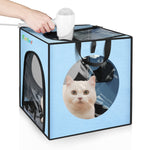 Caixa de Secagem para Banho de Animais FUNADD Secador Portátil Dobrável, Adequado para Animais até 5kg, Gaiola de Secagem Dobrável